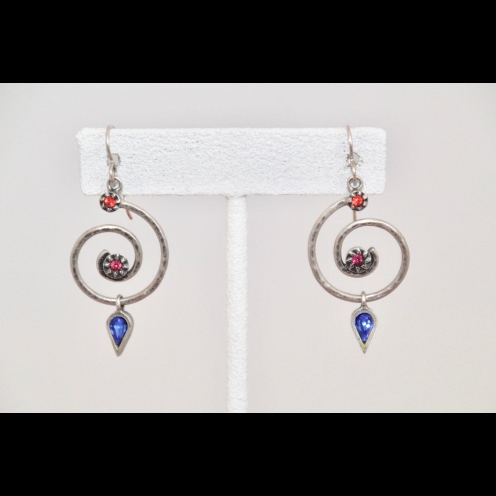 Dangle earrings.  Patricia Locke earrings.  1 1/4”